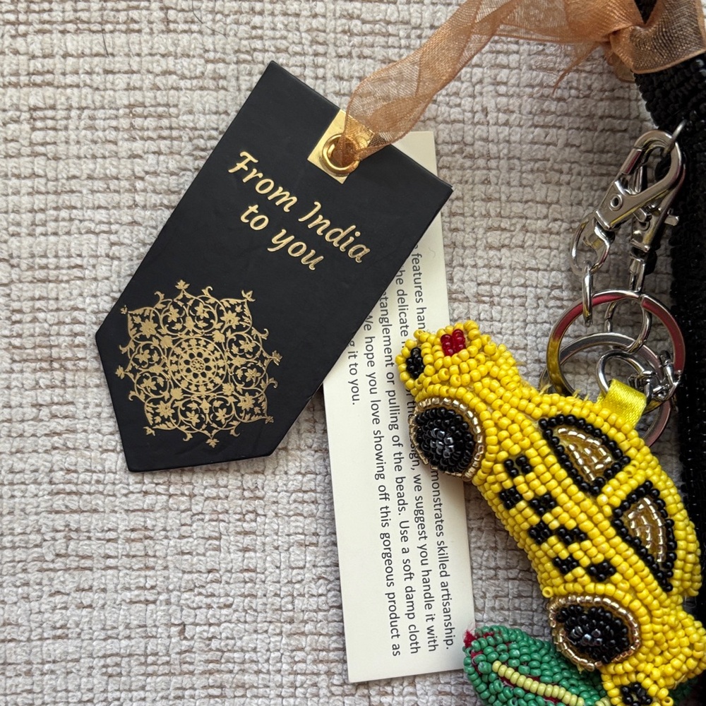 Viral Black Beaded NYC Cityscape Shoulder Bag - Picture 2 of 8